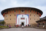 福建土楼圆形建筑景观