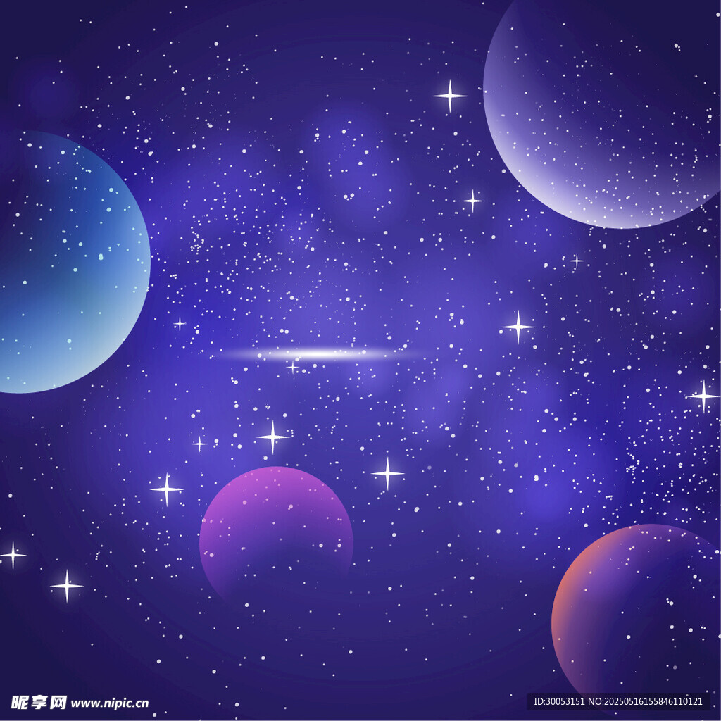 梦幻宇宙中的多彩星球