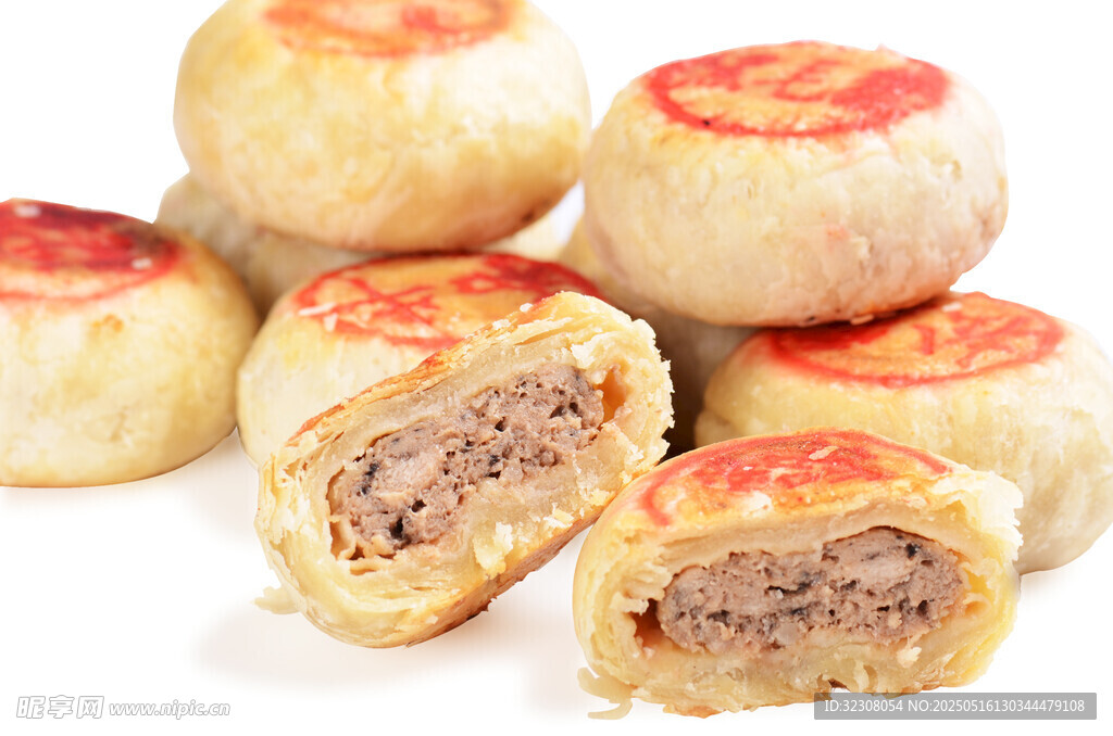 美味鲜肉月饼诱人呈现