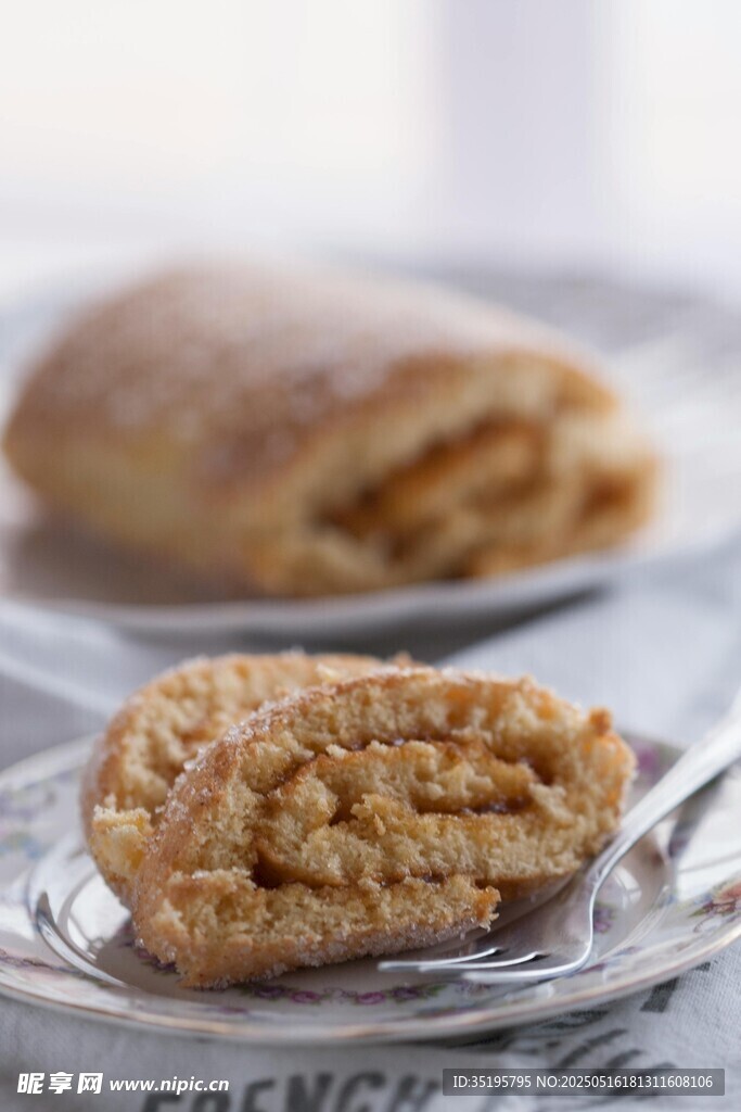 美味夹心糕点特写
