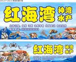 红海湾海鲜水产宣传海报