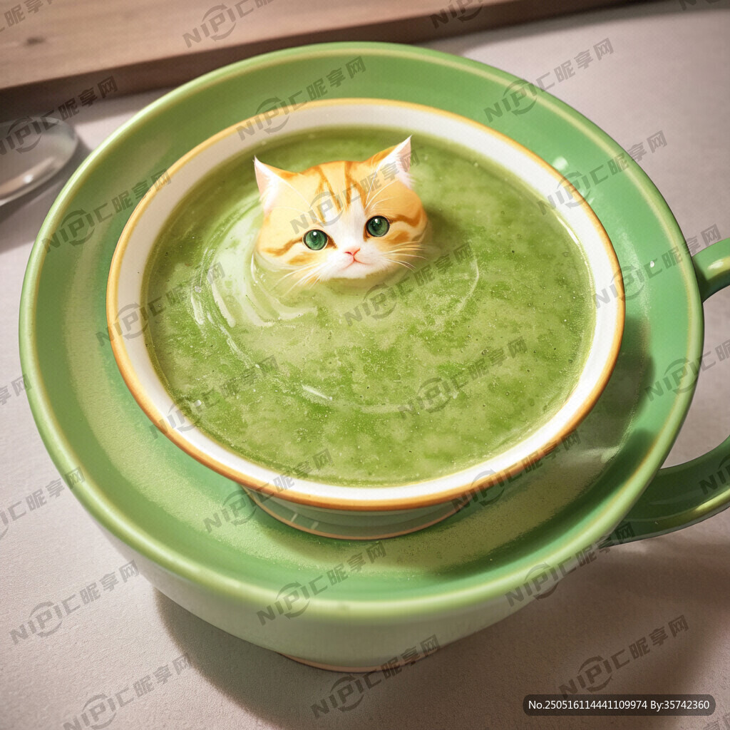 萌系猫耳人物 茶文化 可爱