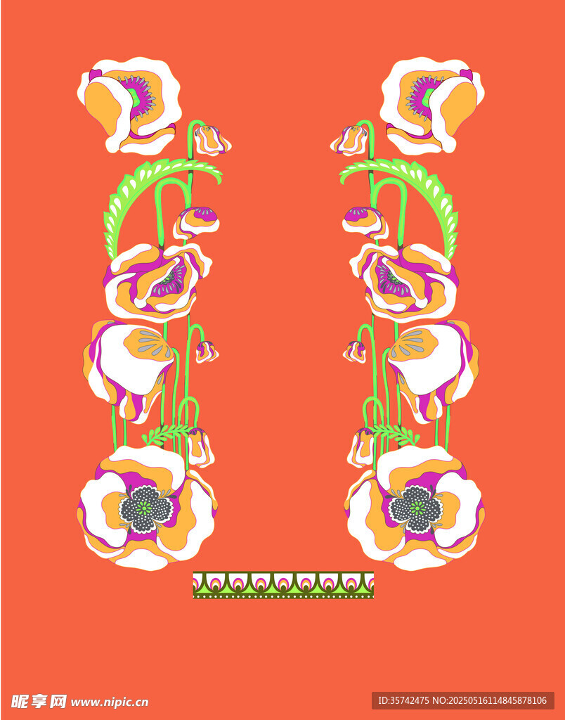 花卉矢量定位花
