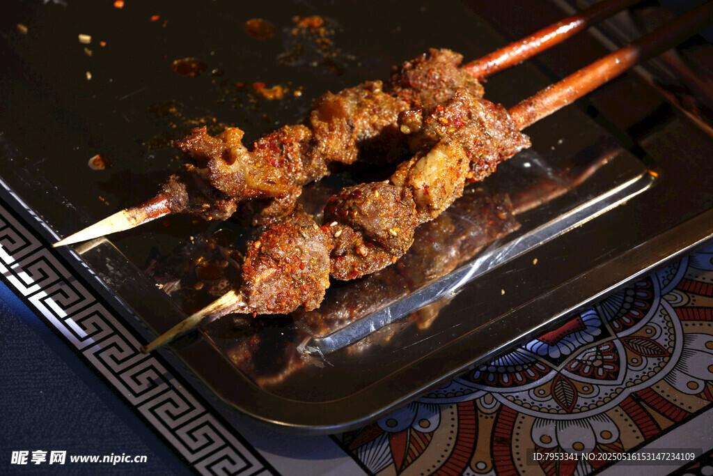 美味烤肉串诱人呈现