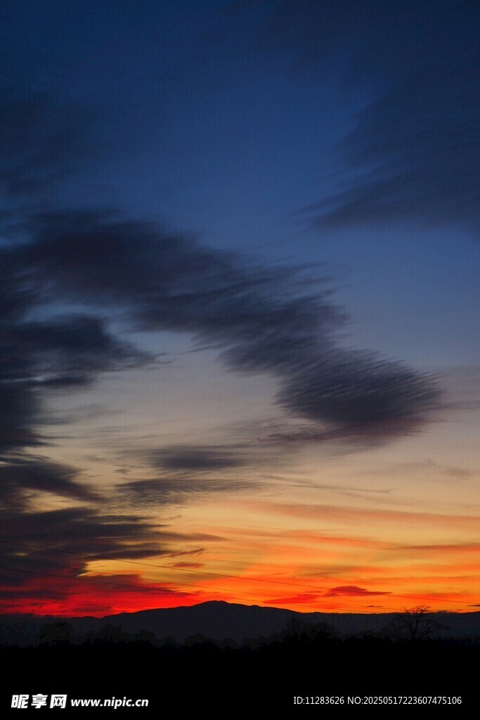 壮丽晚霞天空美景