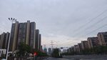 城市高楼与道路景观