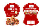 瓶装麻辣酱料包装红色