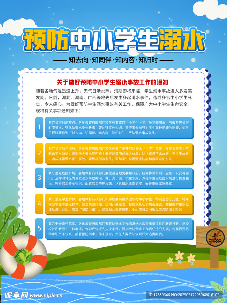防溺水海报