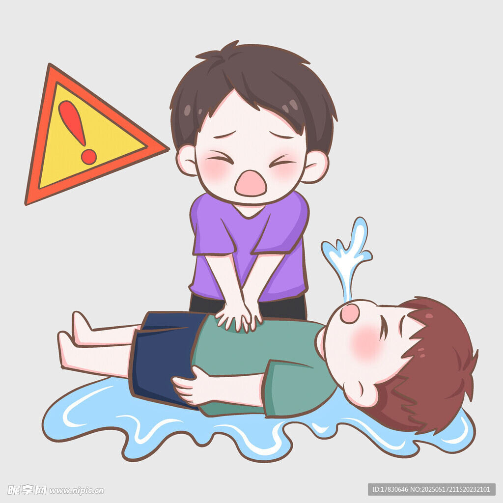 儿童溺水急救场景