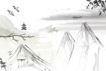 水墨山水意境图