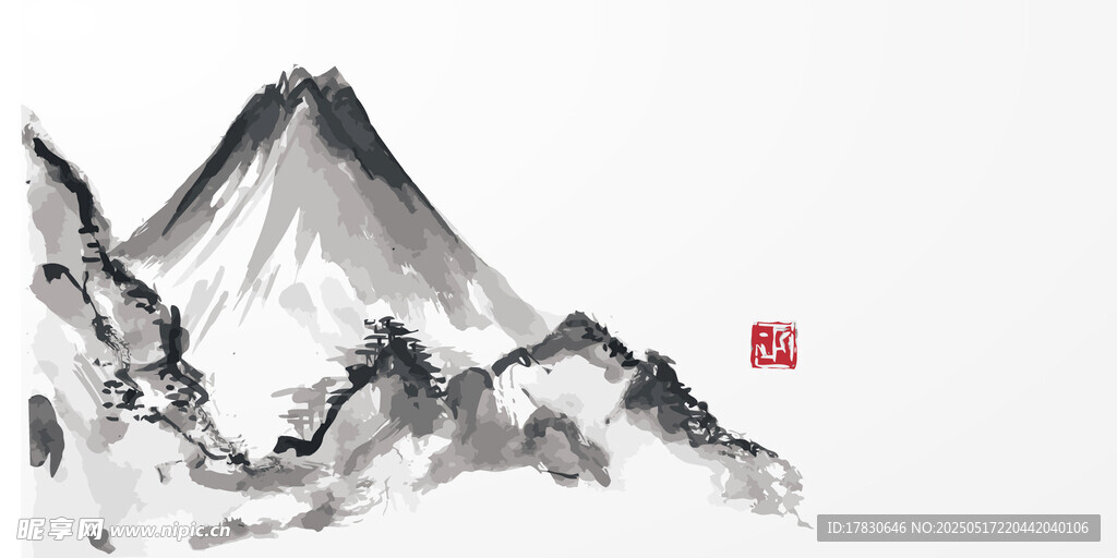 水墨山水图