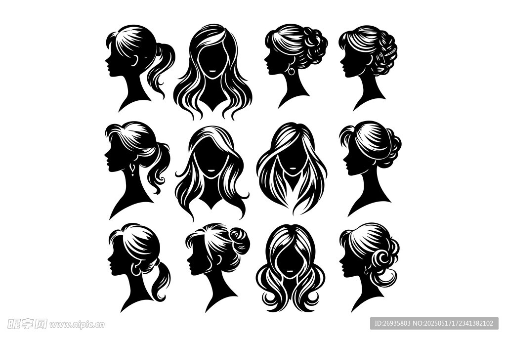 女性头像图案