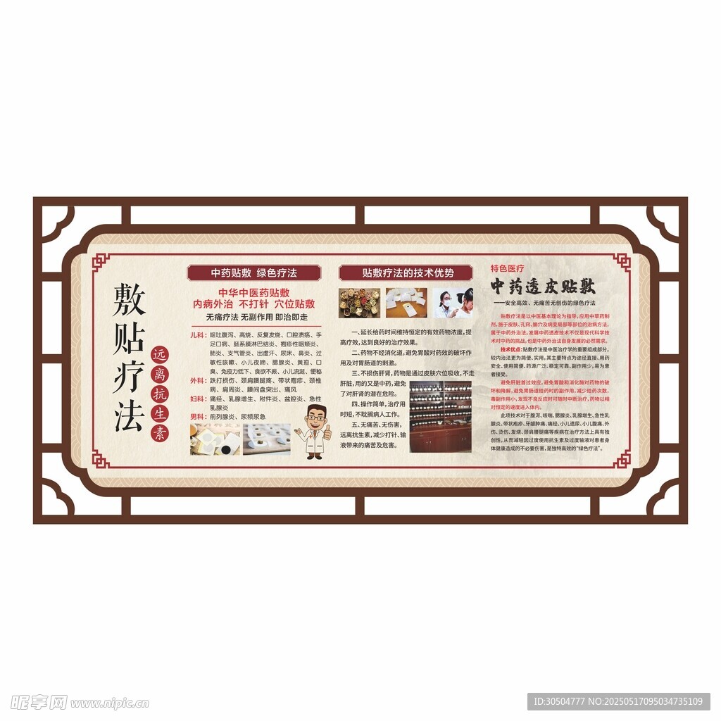 敷贴疗法宣传展板