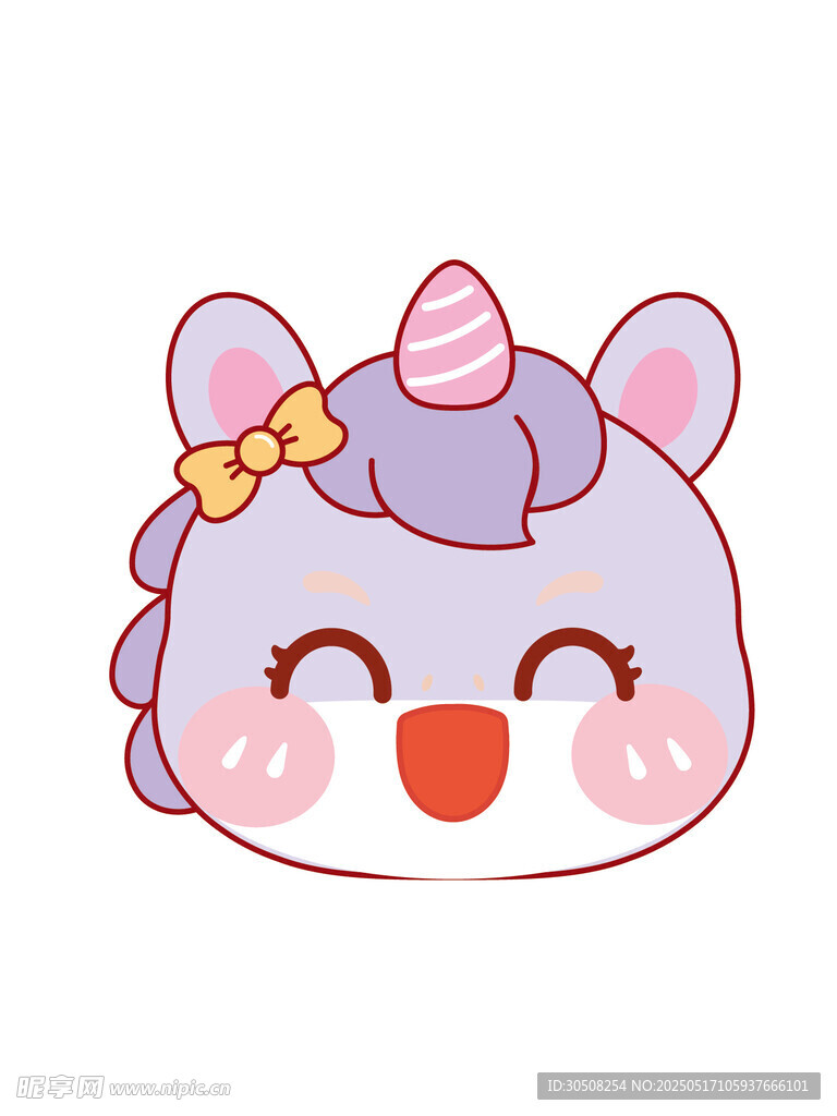 马宝宝头像卡通插画