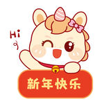 马宝宝祝福卡通