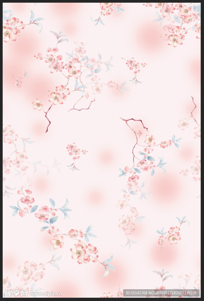 粉色花卉纹理背景图