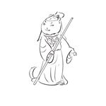 持棍猫咪古装形象