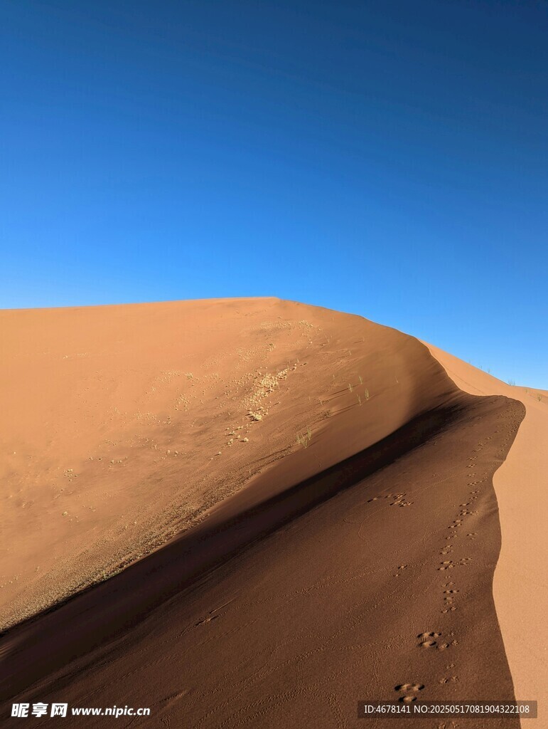 沙漠沙丘蓝天壮丽景观