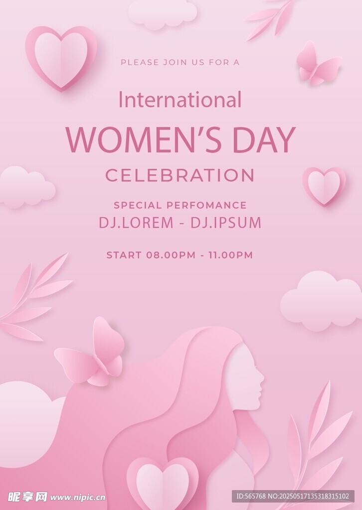 国际妇女节庆典背景图