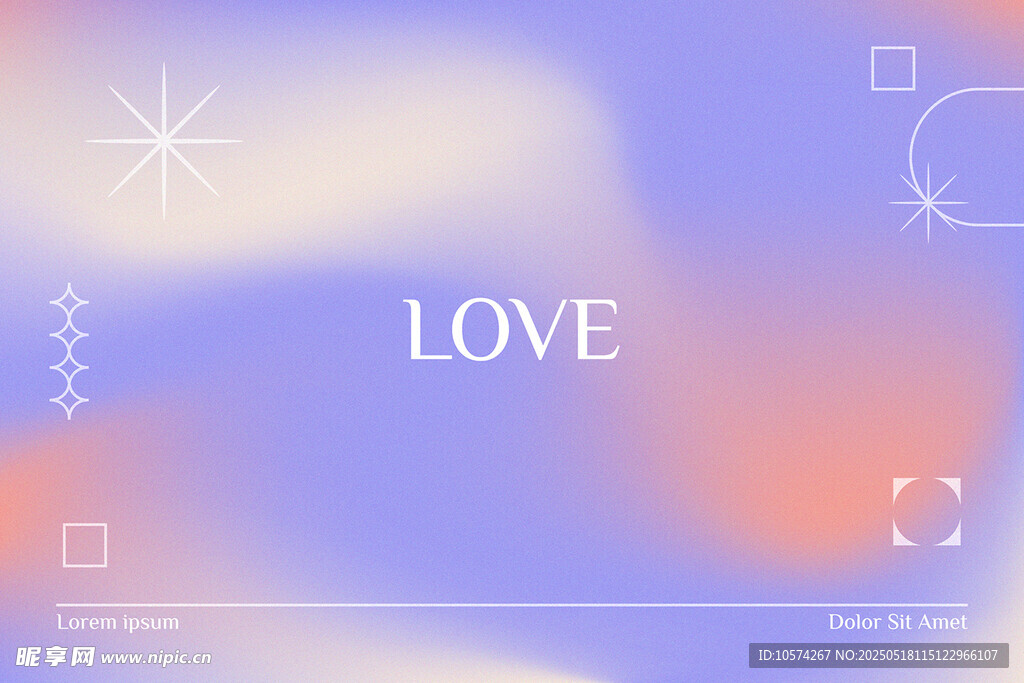 梦幻背景中的LOVE字样