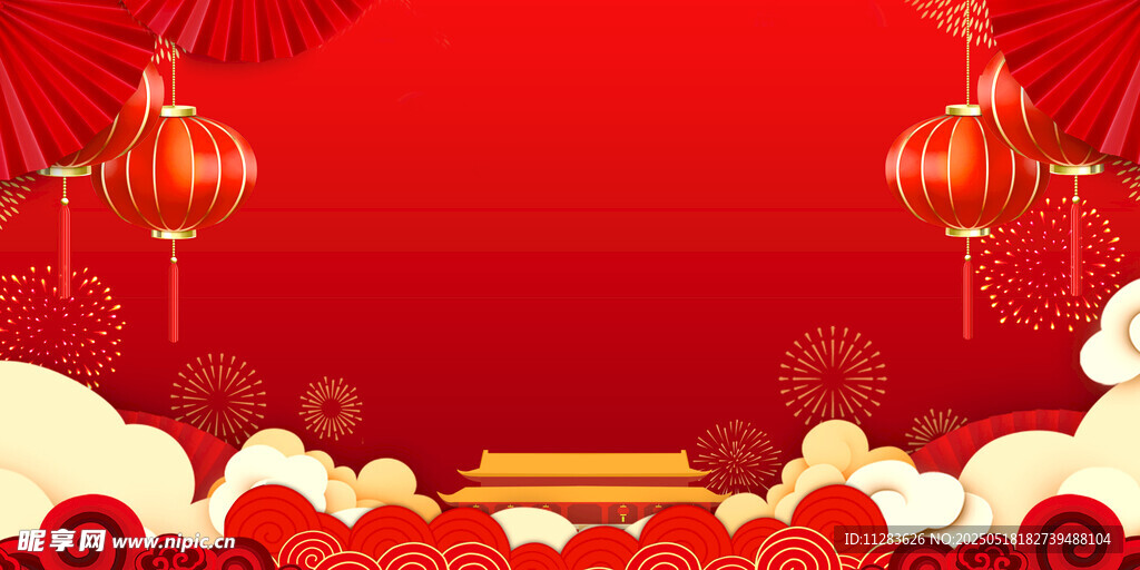 喜庆中国风春节背景图