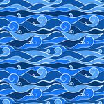 蓝色波浪图案背景纹理