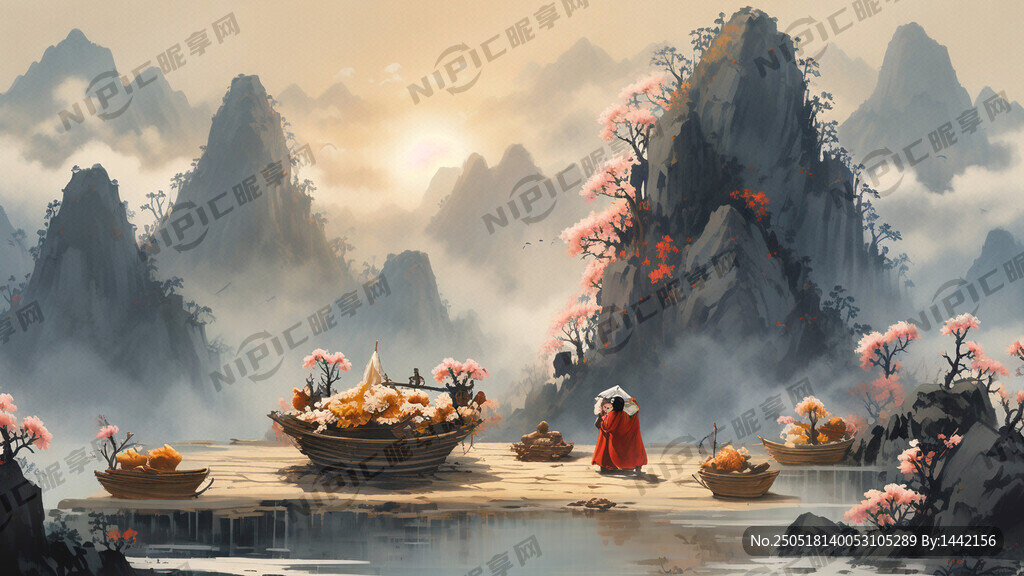 唐韦庄的立春 卷轴