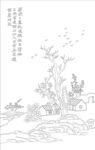 水墨山水简笔风景图