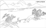 水墨山水风景图