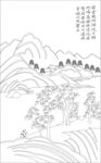 水墨山水风景图