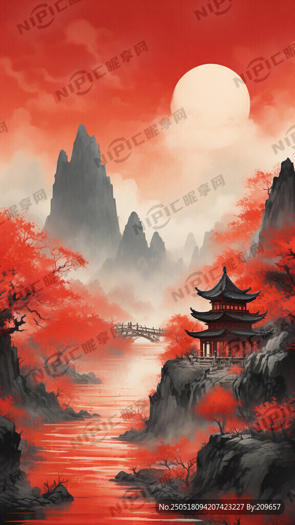 红色吉祥背景