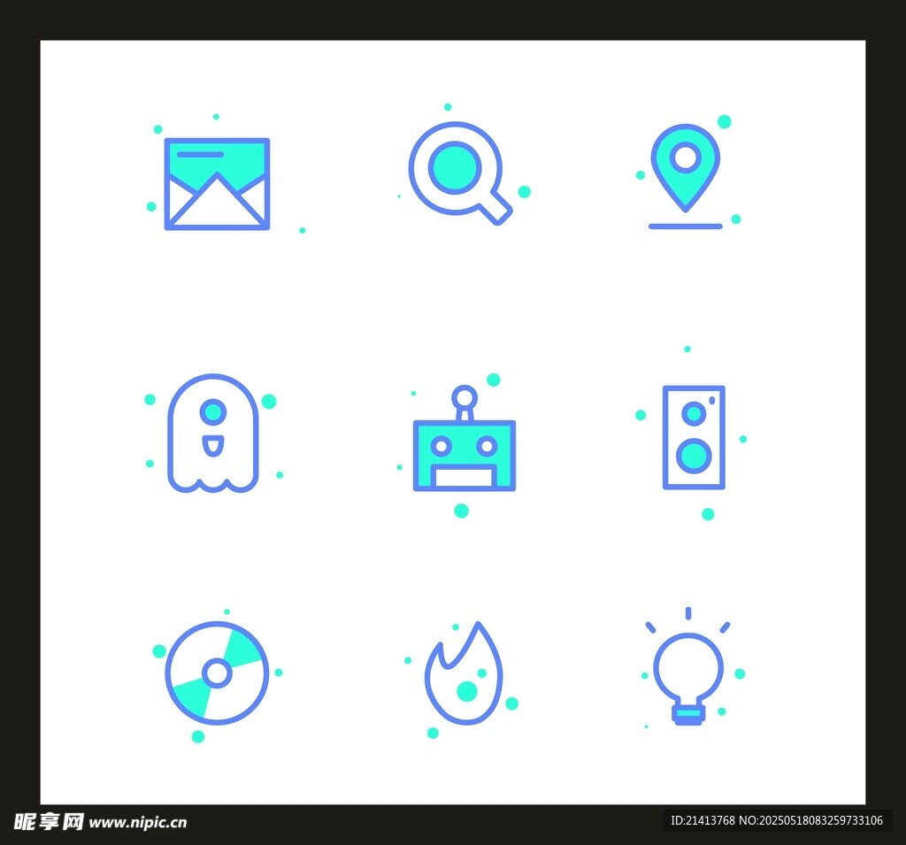 简约线条风格图标集合