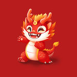 可爱小龙形象
