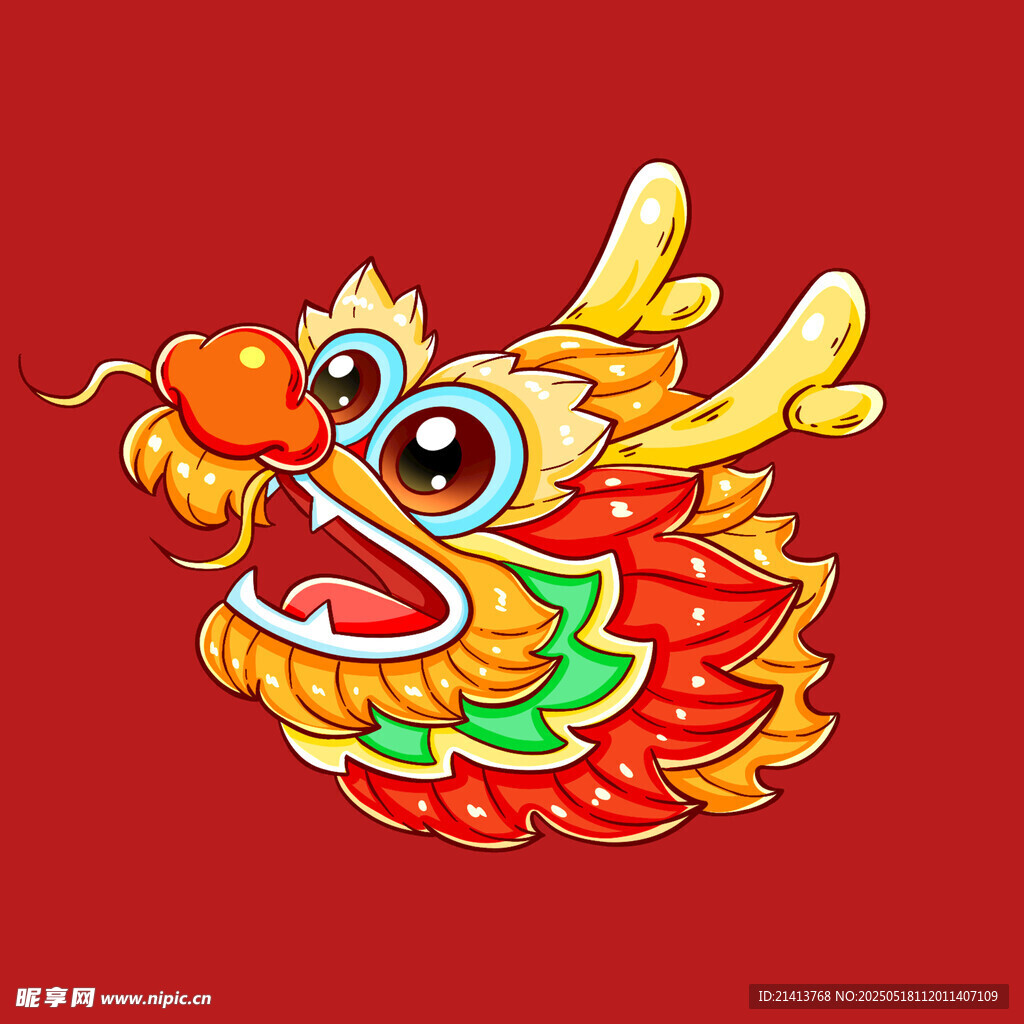 喜庆中国龙图案
