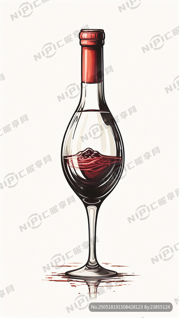 以葡萄酒瓶为元素