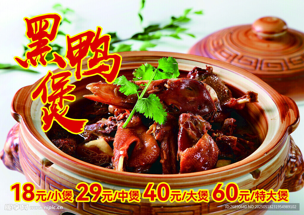 美味黑鸭煲诱人呈现