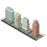 等距风格城市建筑景观