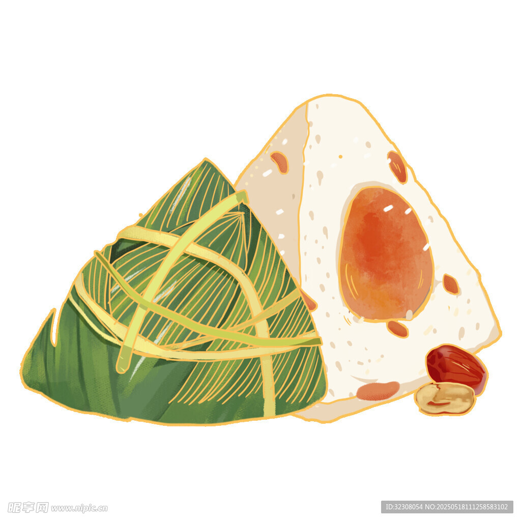 美味粽子插画