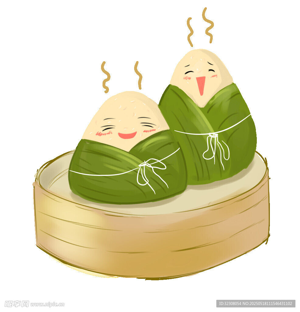 可爱卡通蒸饺
