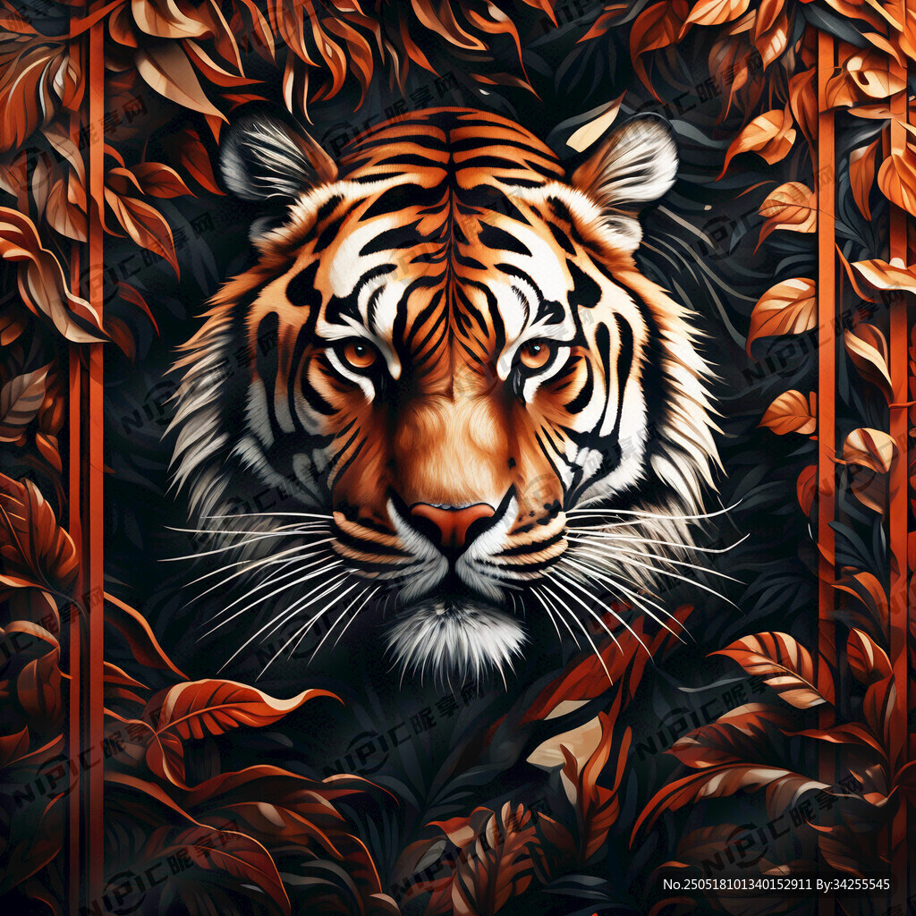 老虎 印花 英文 男装 简洁