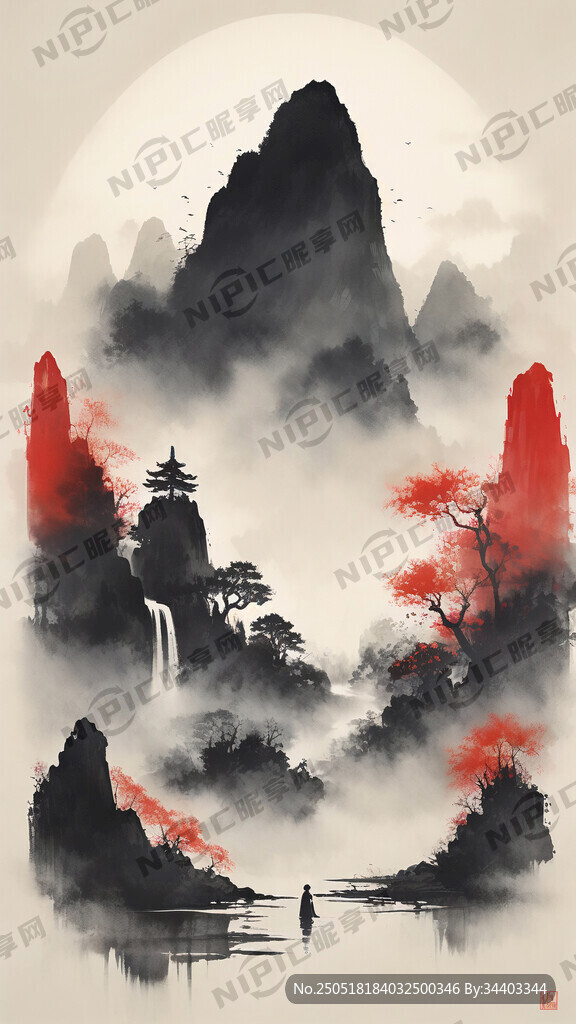 以视觉中国为题目设计一幅壮丽风