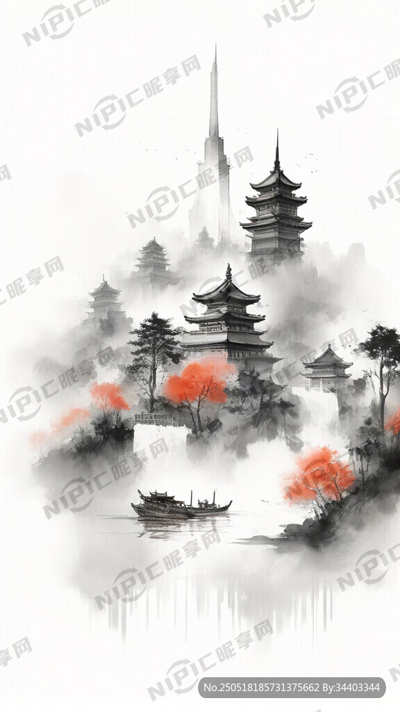 以视觉中国为主题设计插画