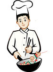 厨师烹饪美食瞬间