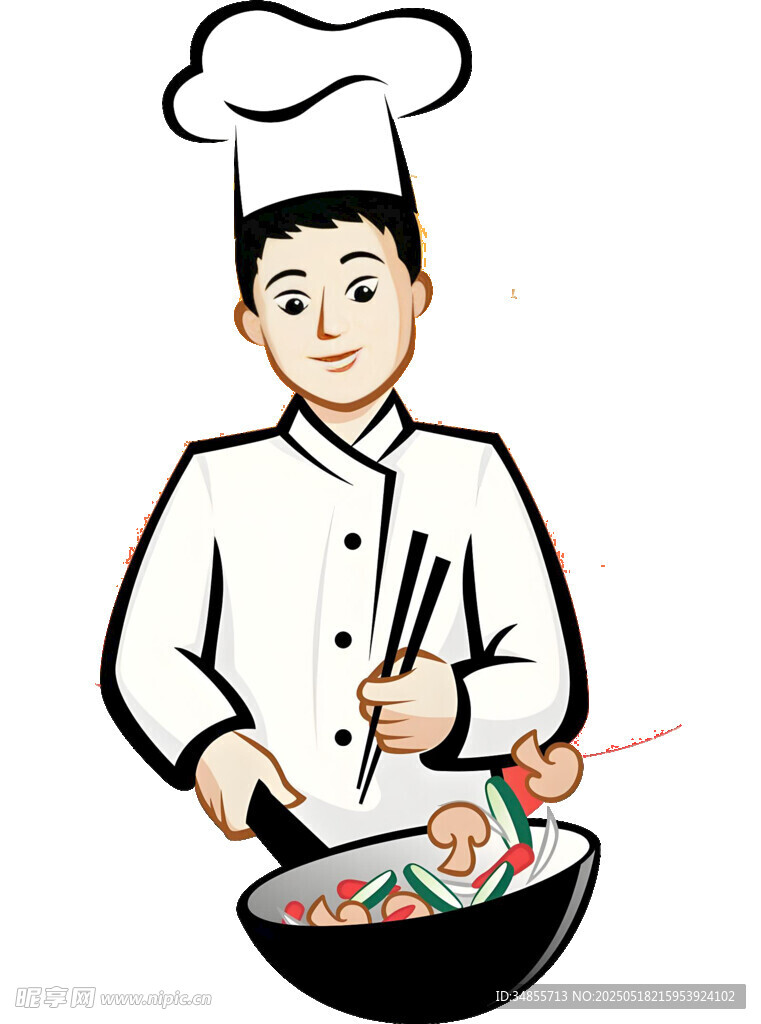 厨师烹饪美食瞬间