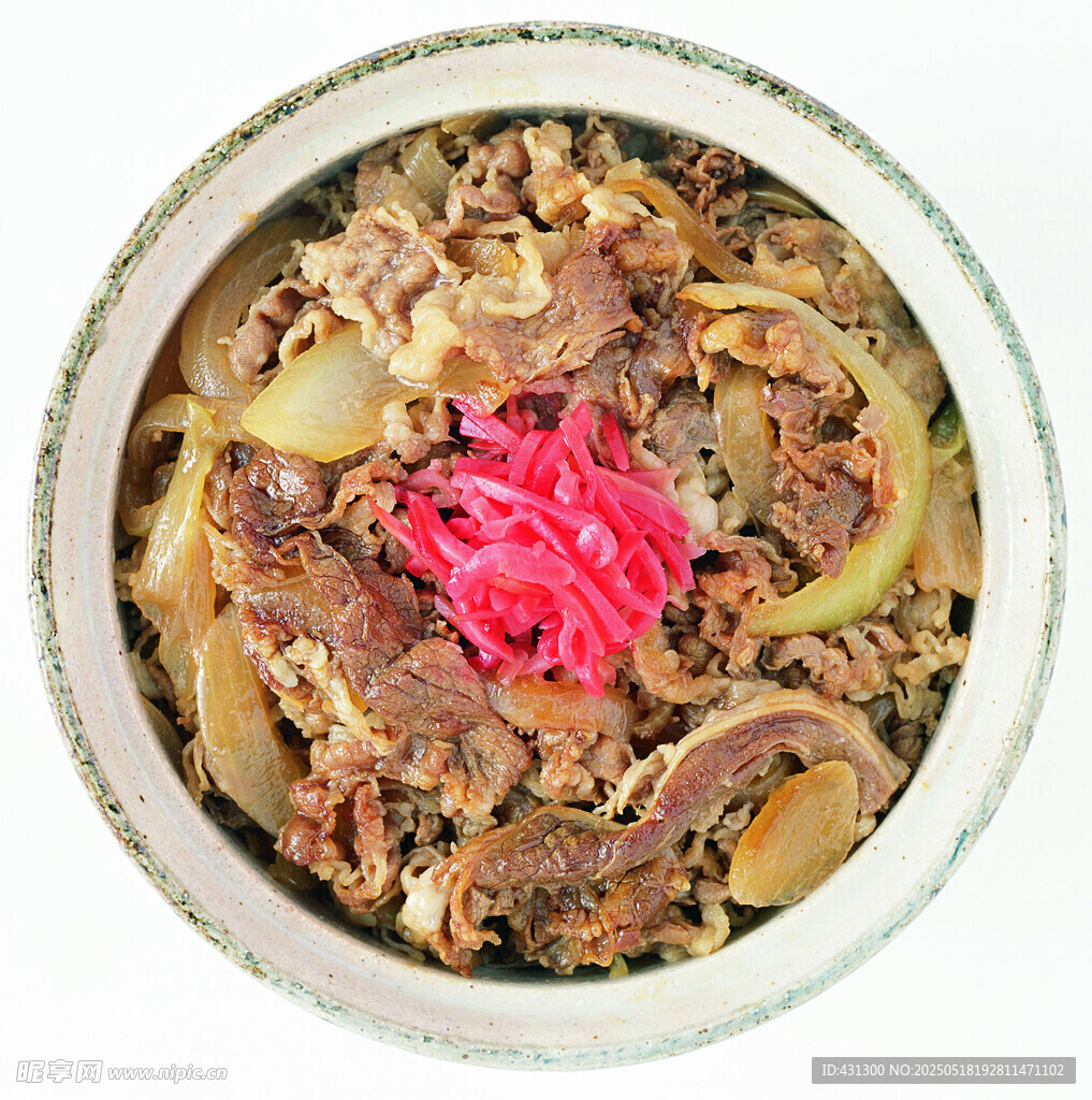 日式牛肉盖饭美食特写