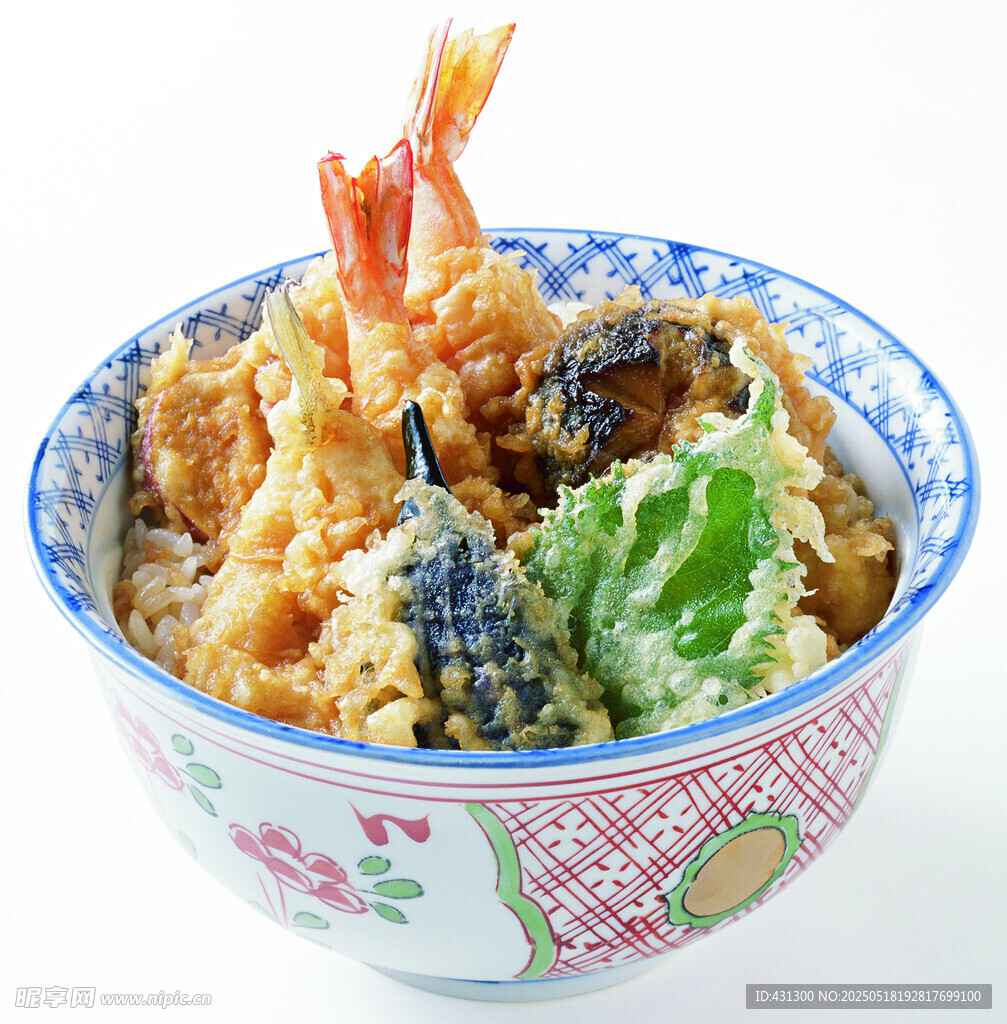 日式天妇罗盖饭美食图