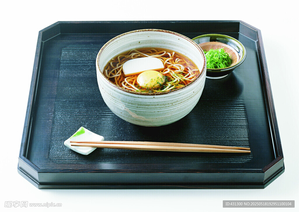 日式拉面套餐摆拍