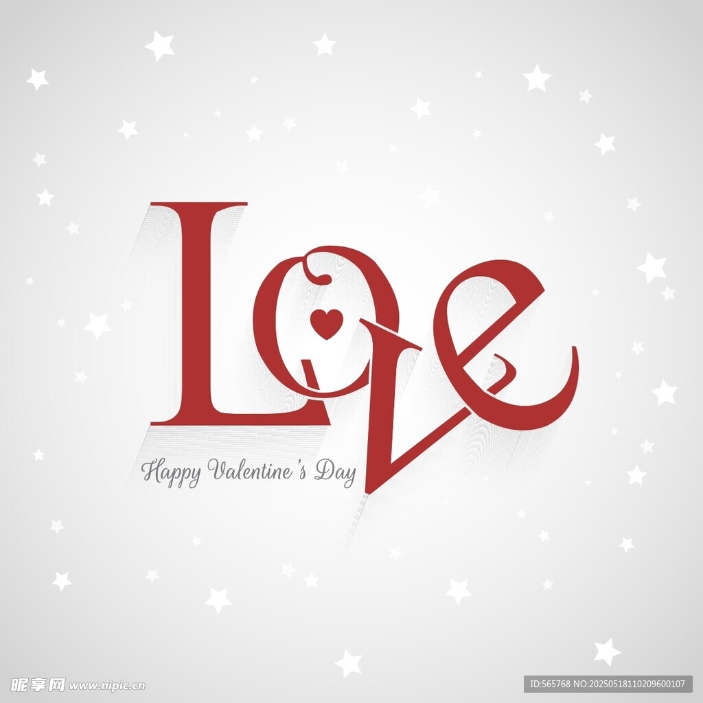 情人节爱心LOVE艺术字