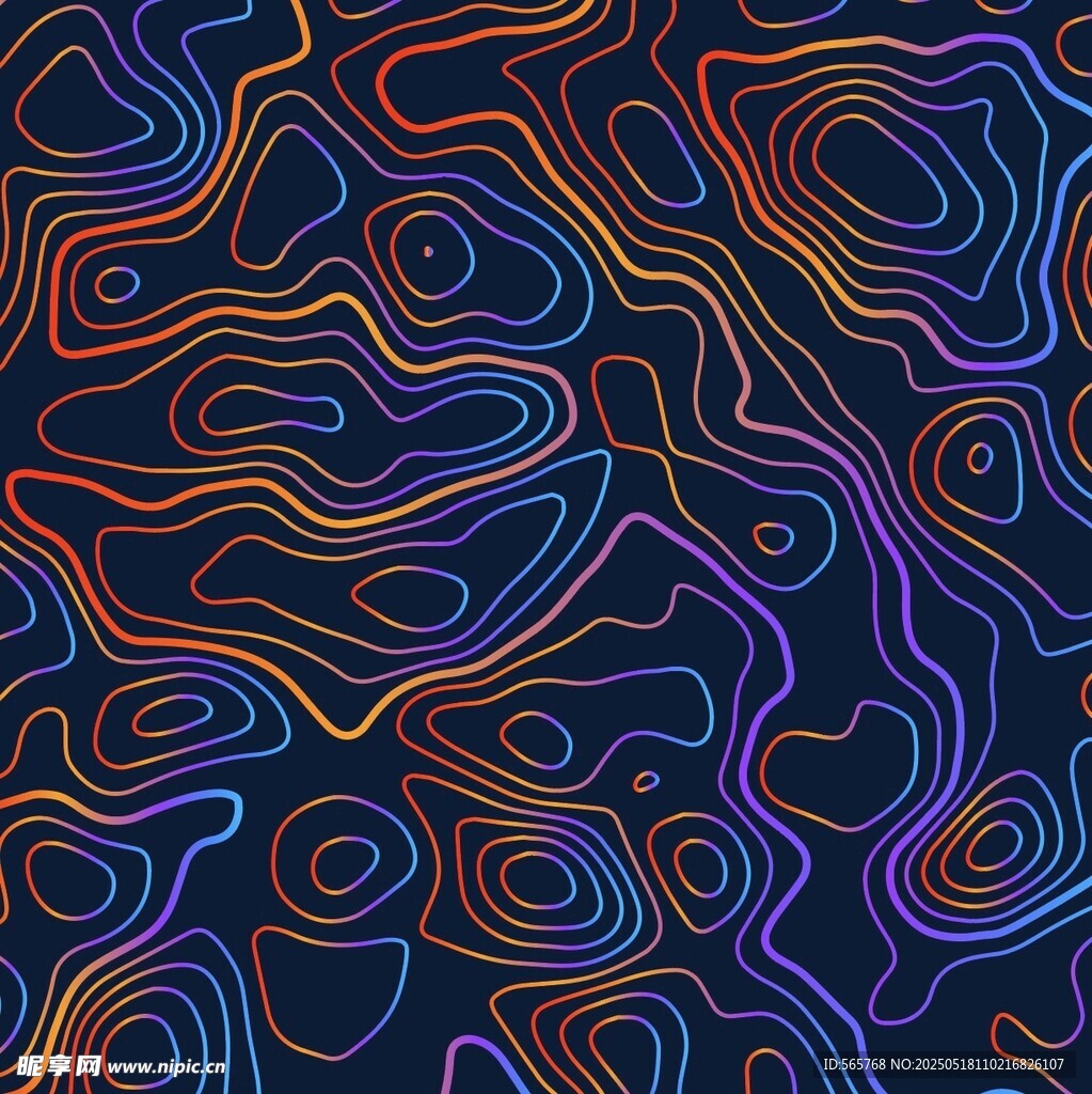 多彩线条抽象图案背景