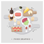 美食插画  